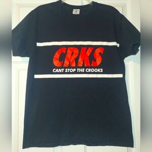 Crooks & Castles CRKS Black T-Shirt with Red Logo Size‎ Medium